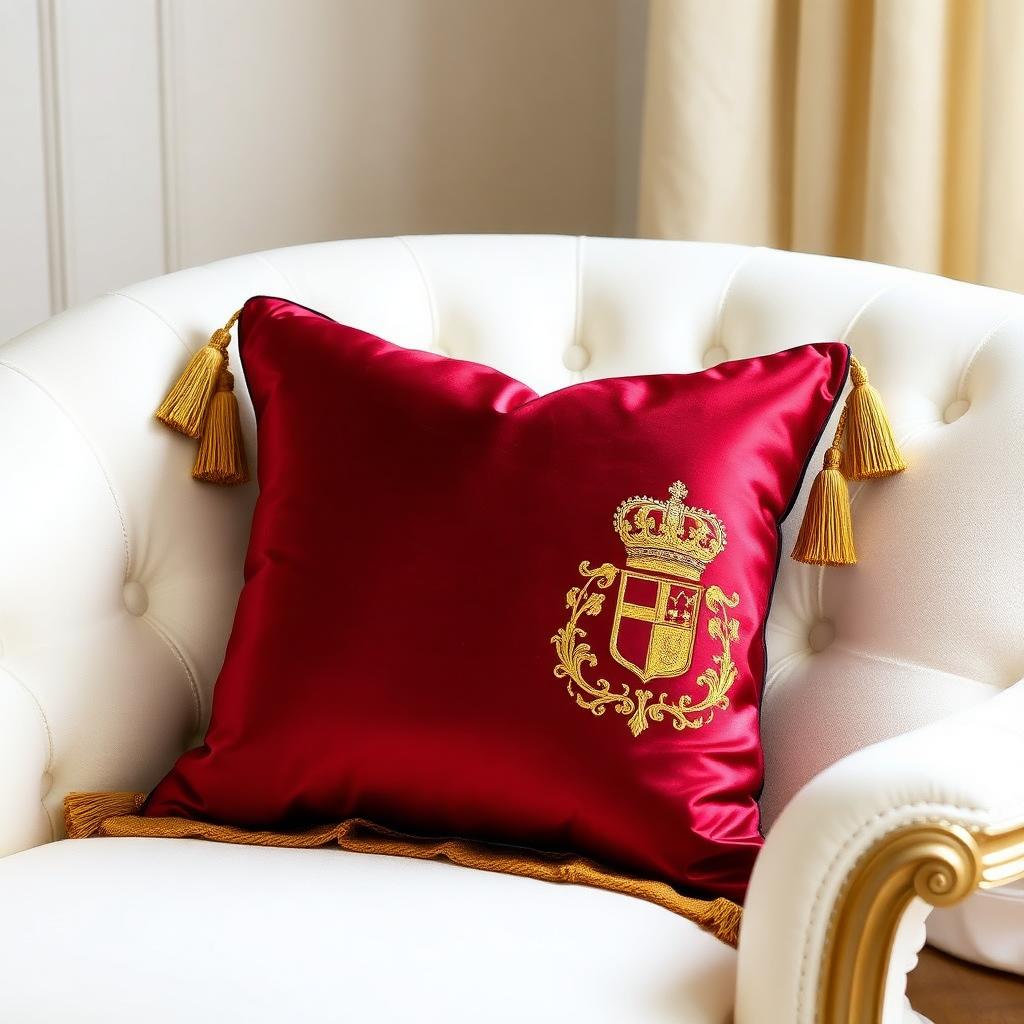 Royal Crest Silk Pillow
