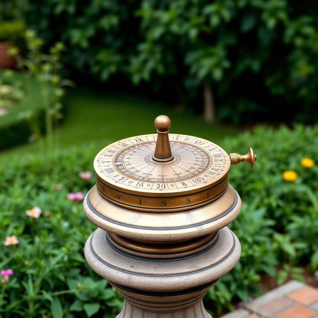 Antique Brass Garden Sundial