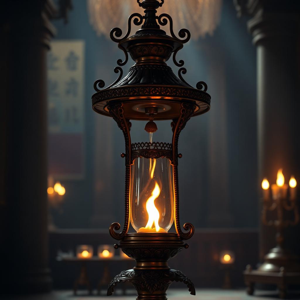 Temple Brass Oil Lamp
